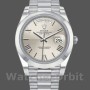 Replica Rolex Day-Date-228206, 40 mm, quadrante argentato con numeri romani, platino, Uomo, argento