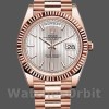 Replica Rolex Day-Date-228235, 40 mm, quadrante con motivo a righe Sundust, lunetta scanalata, Uomo Sundust<br />