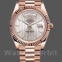 Replica Rolex Day-Date-228235, 40 mm, quadrante con motivo a righe Sundust, lunetta scanalata, Uomo Sundust<br />
