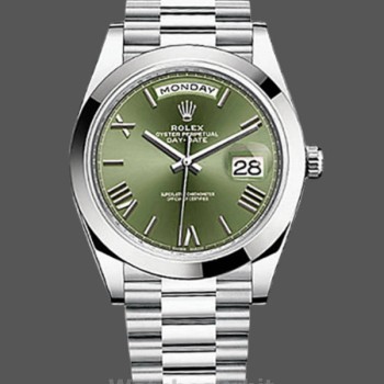 Replica Rolex Day Date 40-228236 da uomo, quadrante verde, verde