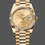Replica Rolex Day-Date-228238 da uomo, 40 mm, quadrante diamantato champagne, lunetta scanalata, Champagne da uomo