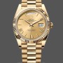 Replica Rolex Day-Date-228238 da uomo, 40 mm, quadrante romano champagne, lunetta scanalata, Champagne da uomo
