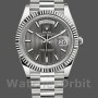 Replica Rolex Day-Date-228239, 40 mm, quadrante grigio rodio scuro, lunetta scanalata, uomo grigio