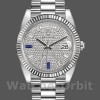 Replica Rolex Day-Date-228239 da uomo, 40 mm, quadrante con pavé di diamanti, lunetta scanalata, pavé di diamanti da uomo
