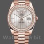Replica Rolex Day-Date-228345RBR, 40 mm, quadrante con motivo a righe Sundust, lunetta con diamanti, Uomo Sundust