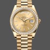Replica Rolex Day-Date-228348RBR, 40 mm, quadrante champagne, lunetta con diamanti, Champagne Uomo