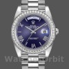 Replica Rolex Day-Date-228349RBR, 40 mm, quadrante blu romano, lunetta con diamanti, Blu Uomo