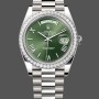 Replica Rolex Day-Date-228349RBR, 40 mm, quadrante verde romano, lunetta con diamanti, Uomo Verde