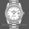 Replica Rolex Day-Date-228349RBR, 40 mm, quadrante bianco romano, lunetta con diamanti, Uomo Bianco