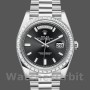 Replica Rolex Day-Date-228396TBR, 40 mm, quadrante nero, lunetta con diamanti, Uomo Nero
