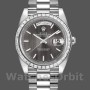 Replica Rolex Day-Date-228396TBR, 40 mm, quadrante grigio rodio scuro, lunetta con diamanti, Uomo Grigio