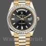 Replica Rolex Day-Date-228398TBR, 40 mm, quadrante nero con diamanti, lunetta con diamanti, Uomo Nero