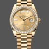 Replica Rolex Day-Date-228398TBR, 40 mm, quadrante champagne con diamanti, lunetta con diamanti, Champagne Uomo