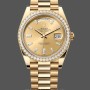 Replica Rolex Day-Date-228398TBR, 40 mm, quadrante champagne con diamanti, lunetta con diamanti, Champagne Uomo