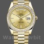 Replica Rolex Day-Date-228398TBR, 40 mm, quadrante indicizzato champagne, lunetta con diamanti, Champagne Uomo