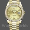 Replica Rolex Day-Date-228398TBR, 40 mm, quadrante champagne con numeri romani, lunetta con diamanti, Champagne Uomo