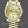 Replica Rolex Day-Date-228398TBR, 40 mm, quadrante champagne con numeri romani, lunetta con diamanti, Champagne Uomo