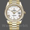 Replica Rolex Day-Date-228398TBR, 40 mm, quadrante bianco con numeri romani, lunetta con diamanti, Uomo Bianco