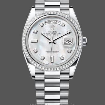 Replica Rolex Sky-Dweller 42-336934 0002, Oro bianco, lunetta scanalata, quadrante verde, Uomo