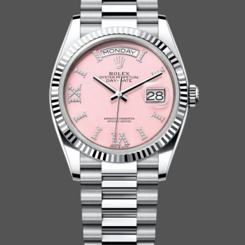 Replica Rolex Day Date 36-M128236 0020, oro bianco, quadrante blu, quadrante blu