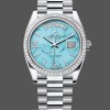Replica Rolex Day Date 40-M228236 0024, Oro bianco, Quadrante blu Ombre, Quadrante blu Ombre, Uomo