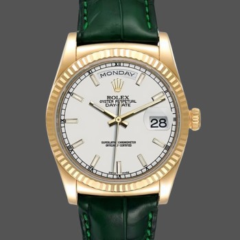 Replica Rolex Day Date 36-128396TBR 0004, platino, lunetta con diamanti, argento, Unisex