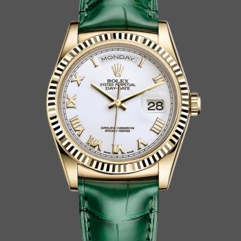 Replica Rolex Day Date 36-m128236 0017 unisex, platino, quadrante bianco, bracciale President, bianco