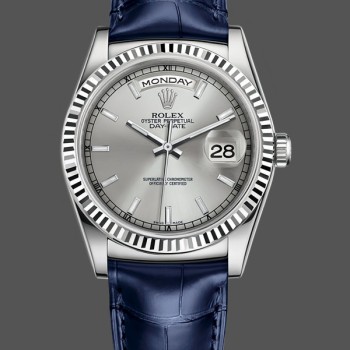 Replica Rolex Day Date 36-m128236 0017 unisex, platino, quadrante bianco, bracciale President, bianco