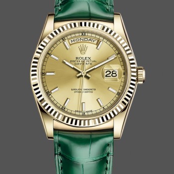 Replica Rolex Day Date 36-m128399TBR 0019 unisex, oro bianco, lunetta di diamanti, quadrante bianco, bianco