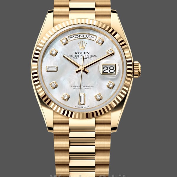 Replica Rolex Day Date 36-M128236 0020, oro bianco, quadrante blu, quadrante blu