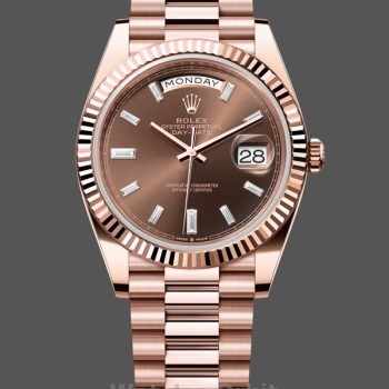 Replica Rolex Day-Date 40-m228235 0003, Oro Everose 18 carati, Presidente, Quadrante cioccolato, Quadrante cioccolato, Uomo