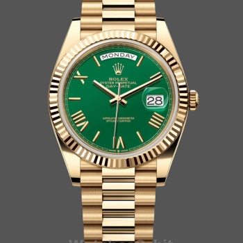 Replica Rolex Day Date Uomo 40-228238 0061, Presidente, Verde