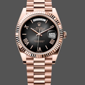 Replica Rolex Day Date 40-m228235 0055, 40 mm, Oro Everose 18 carati, Grigio, Uomo