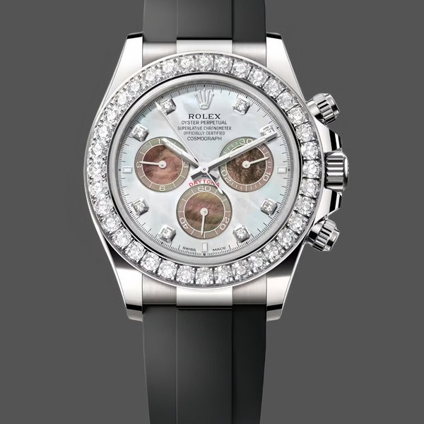 Replica Rolex Daytona Cosmograph-126589RBR 0001 da uomo, 40 mm, uscita 2024, quadrante bianco madreperla