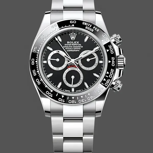 Replica Rolex Cosmograph Daytona 40MM Oystersteel Uomo M126500LN - Edizione 2024 Nero