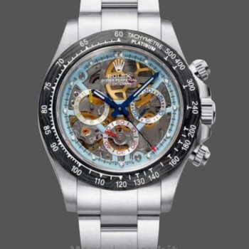 Replica Uomo Daytona Artisans De Geneve 116500LN Quadrante scheletrato con lunetta in fibra di carbonio Quadrante scheletrato