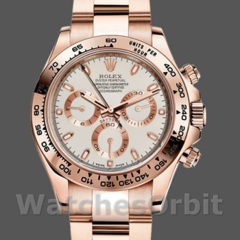 Replica Rolex Cosmograph Daytona 40mm Uomo-116505-Oyster Bracciale-Rosa Quadrante Avorio Avorio