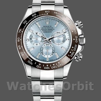 Replica Rolex Cosmograph Daytona-116506, 40 mm, platino, quadrante blu ghiaccio, Uomo, blu ghiaccio