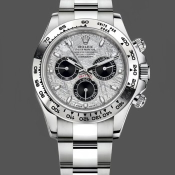 Replica Rolex Cosmograph Daytona-116509, 40 mm, quadrante grigio meteorite, Uomo, grigio meteorite
