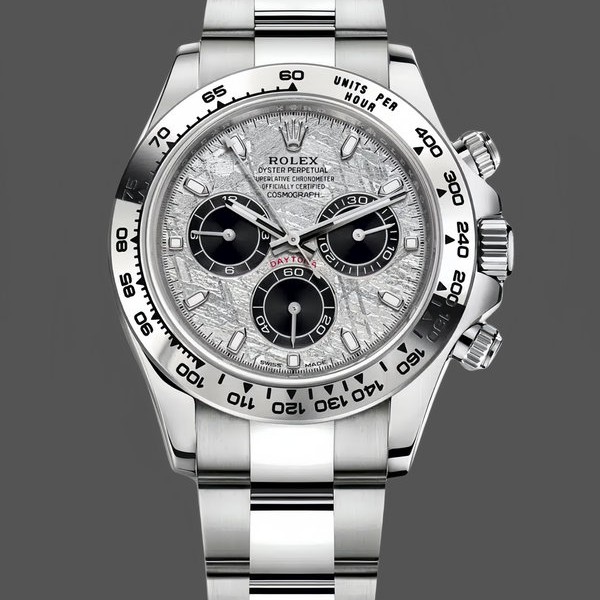 Replica Rolex Cosmograph Daytona-116509, 40 mm, quadrante grigio meteorite, Uomo, grigio meteorite