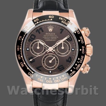 Replica Rolex Cosmograph Daytona 40mm Uomo-116515-Calendario Marrone Cioccolato Marrone