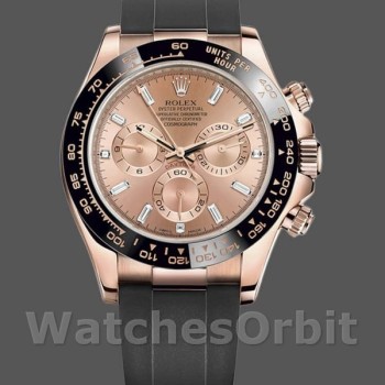 Replica Rolex Cosmograph Daytona 40mm Uomo-116515LN-Giallo d'oro rosa Quadrante rosa