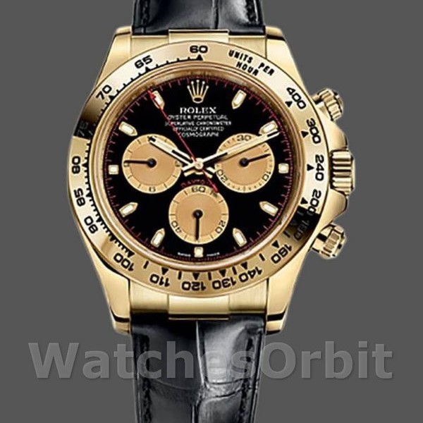 Replica Rolex Cosmograph Daytona 40mm Uomo-116518-Comparatore nero e champagne Nero<br />