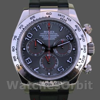 Replica Rolex Cosmograph Daytona 40mm Uomo-116519-Grigio Quadrante Racing Grigio