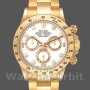 Replica Rolex Cosmograph Daytona-116528 da uomo, 40 mm, quadrante bianco con diamanti, Bianco Uomo