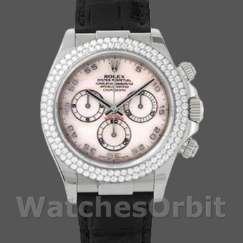 Replica Rolex Cosmograph Daytona-116589, 40 mm, quadrante bianco MOP arabo, Uomo MOP