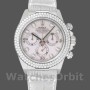 Replica Rolex Cosmograph Daytona-116589, 40 mm, quadrante bianco MOP con diamanti, Uomo MOP