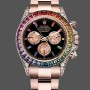 Replica Rolex Cosmograph Daytona 40-116595RBOW, zaffiro nero, quadrante arcobaleno, uomo Quadrante nero
