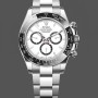 Replica Rolex Cosmograph Daytona 40MM Oystersteel Uomo M126500LN - Quadrante nero classico Bianco