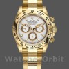 Replica Rolex Daytona-116508 da uomo, 40 mm, oro giallo, quadrante bianco, bianco da uomo